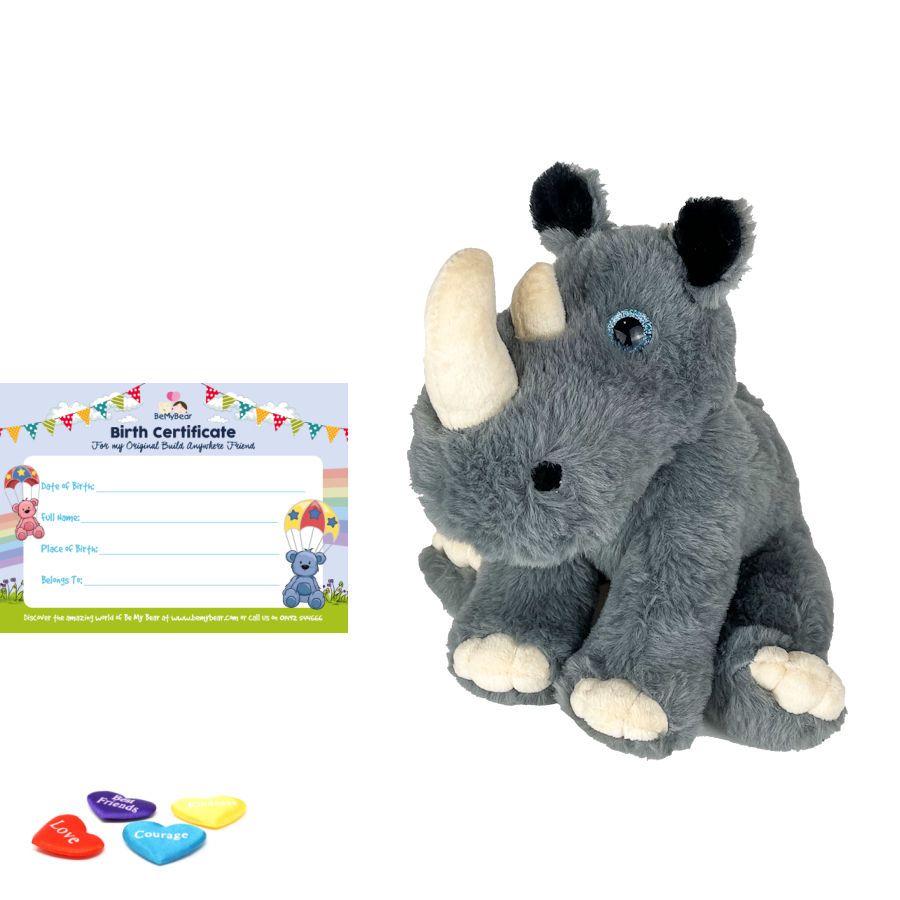 Riley Rhino 8" Eco Animal Skin build a bear full kit.