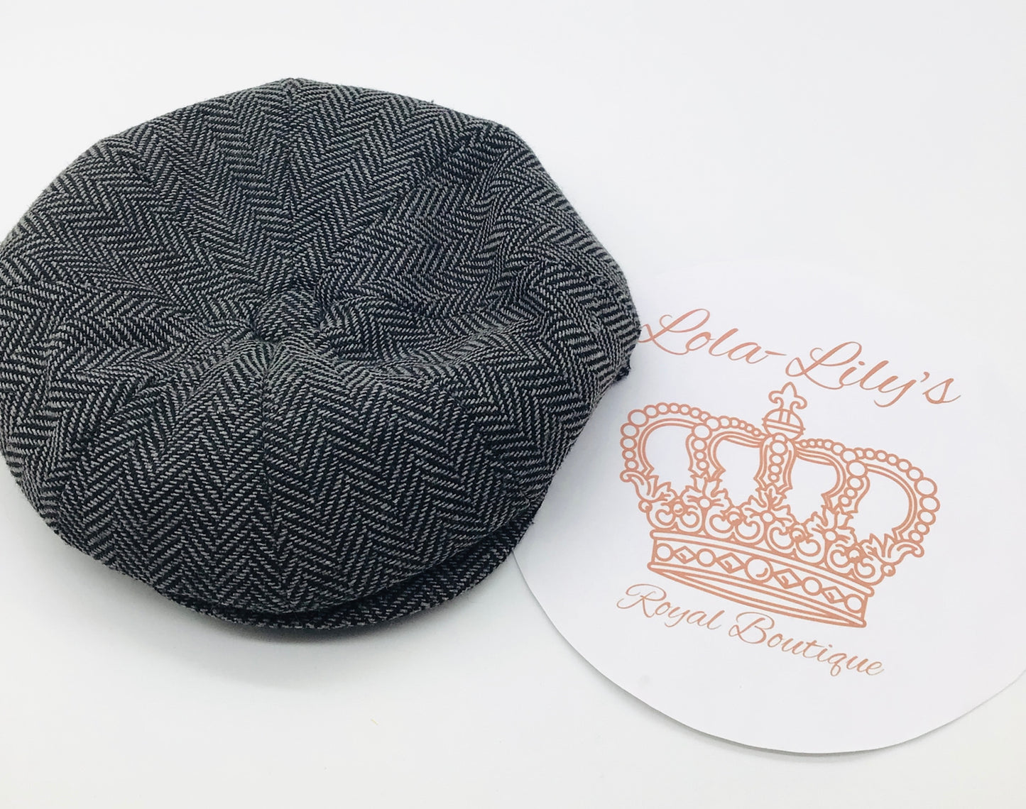 Kids grey flat cap