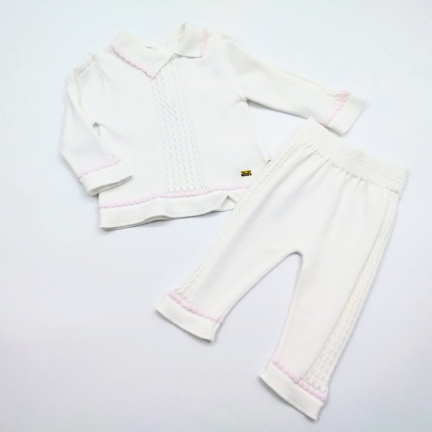 Leo king creme and pink 2pc set (8344)