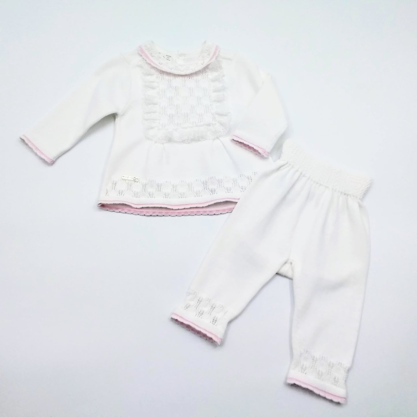 Leo king creme and pink 2pc set (8351)