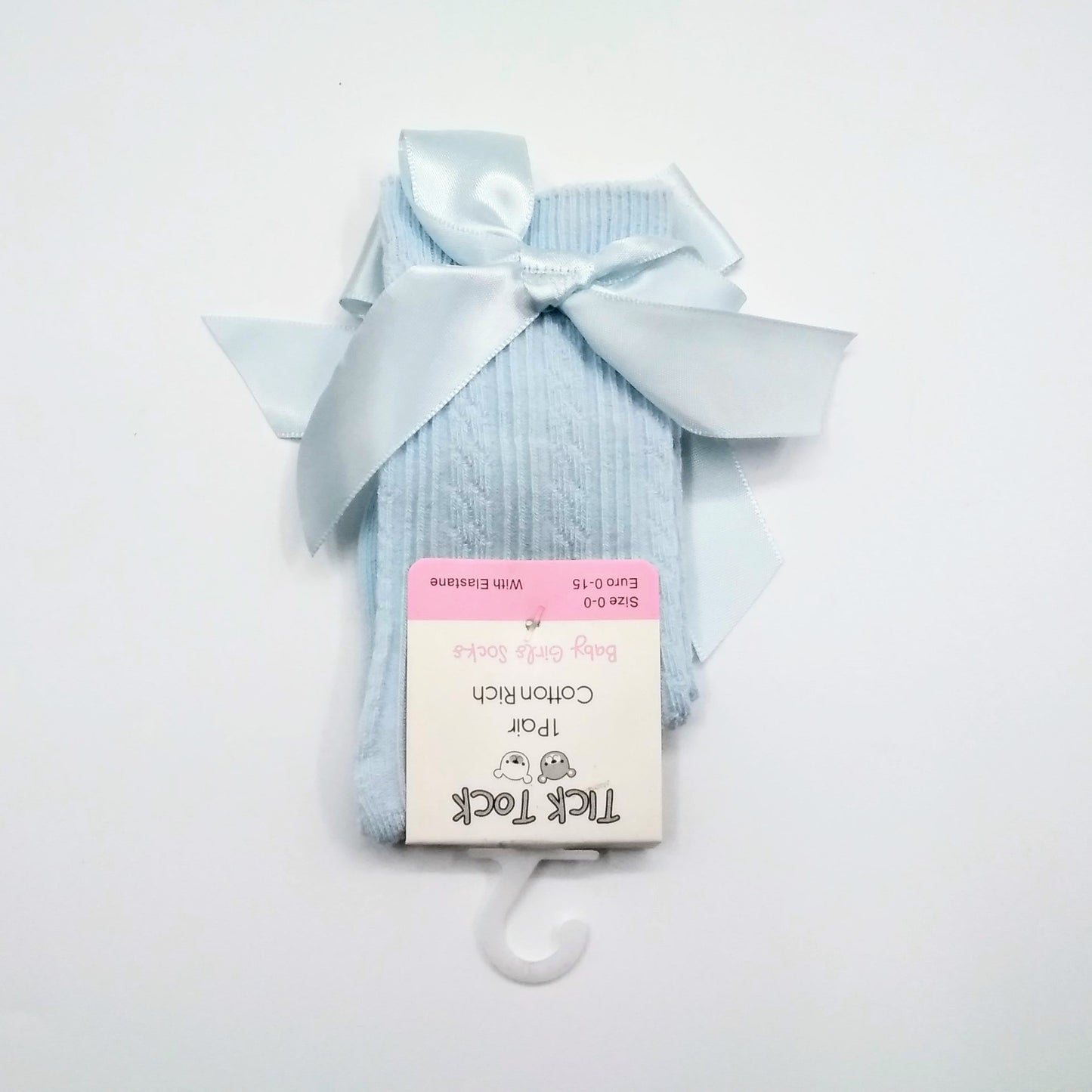 Girls baby blue bow socks