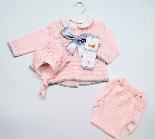 Girls 3pc knitted outfit (340)