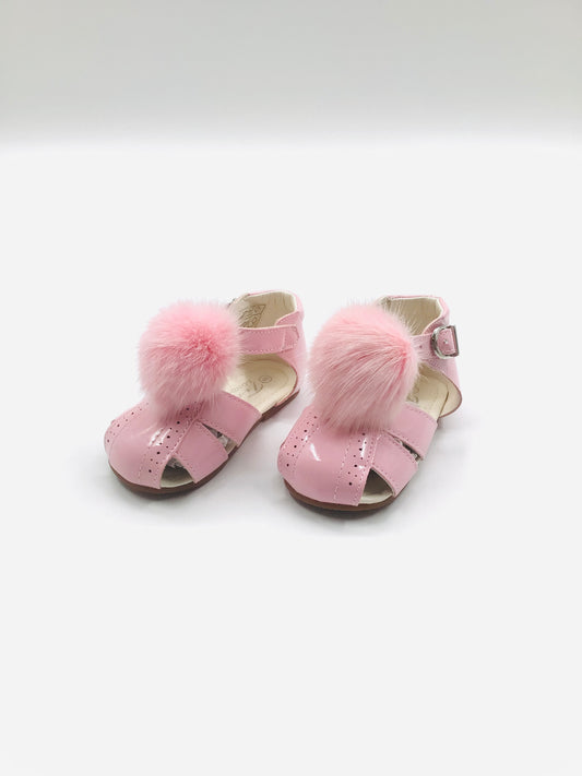 £10 - pink pom pom sandals