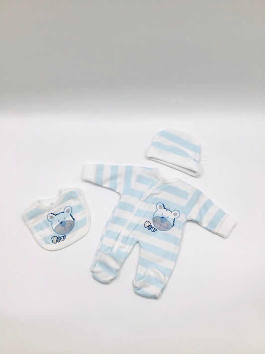 Boys prem baby 3pc bear set