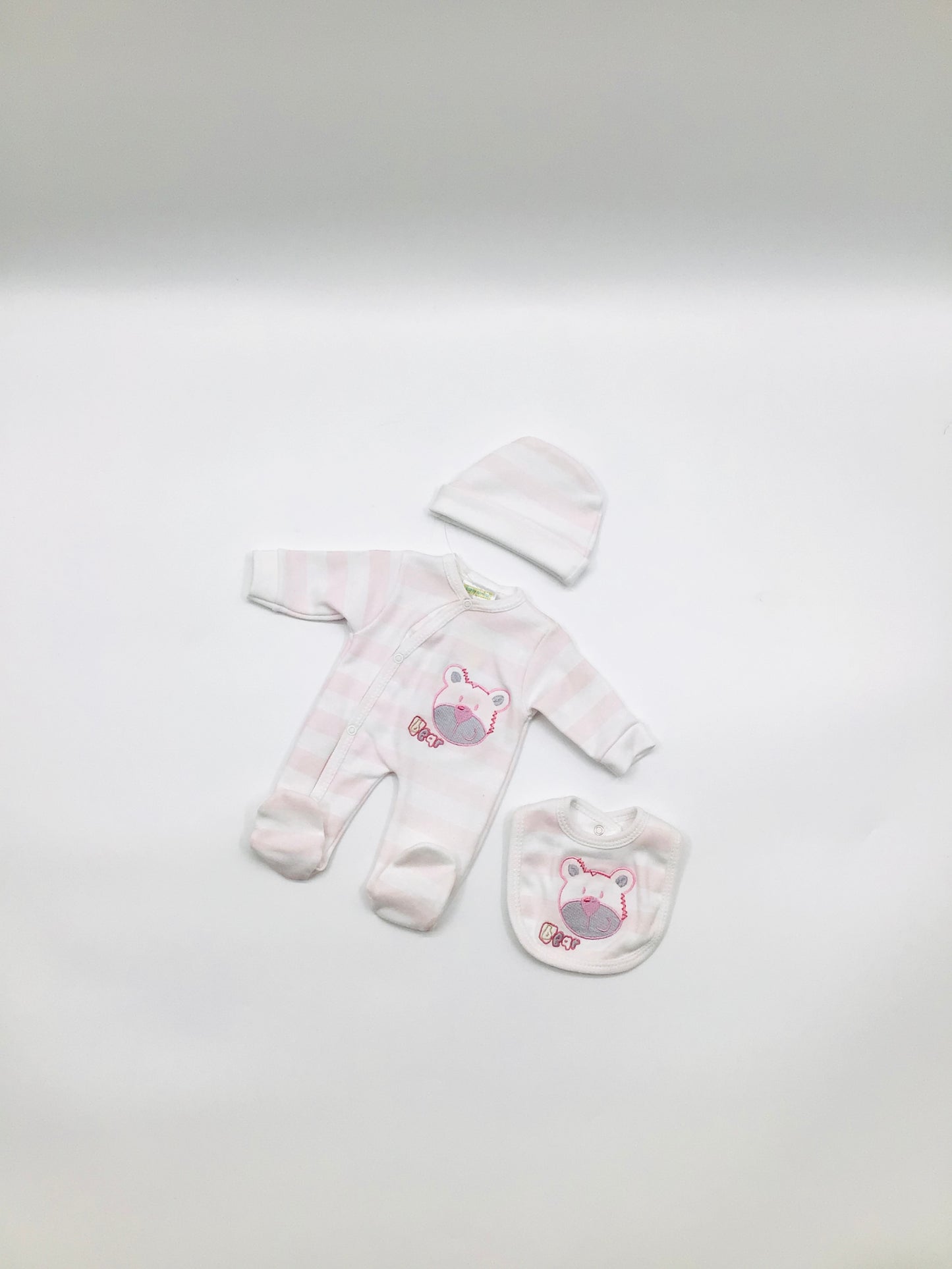 Girls prem baby 3pc bear set