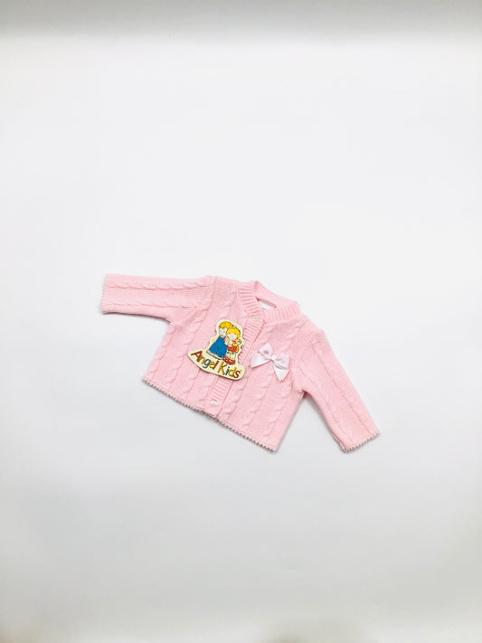 Girls prem baby pink cardigan