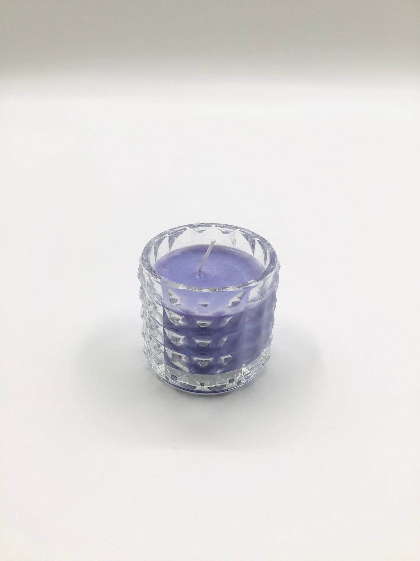 Violet crystal candle