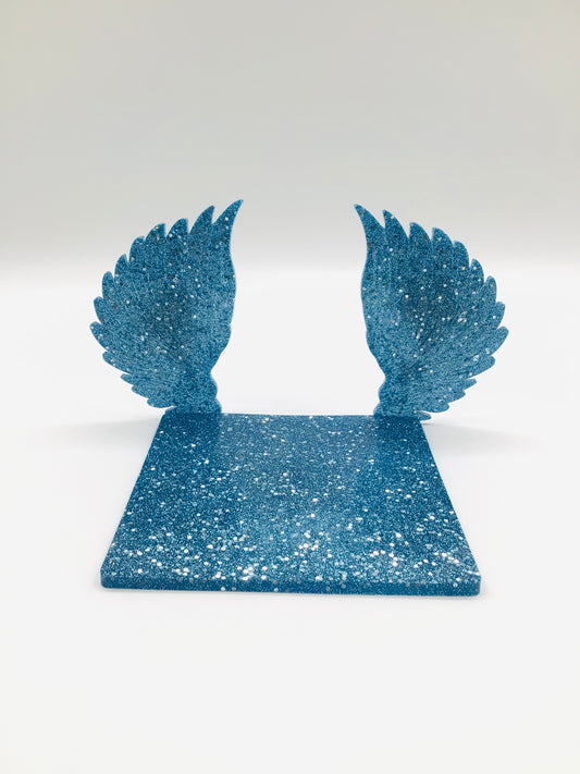 Blue glitter angel base