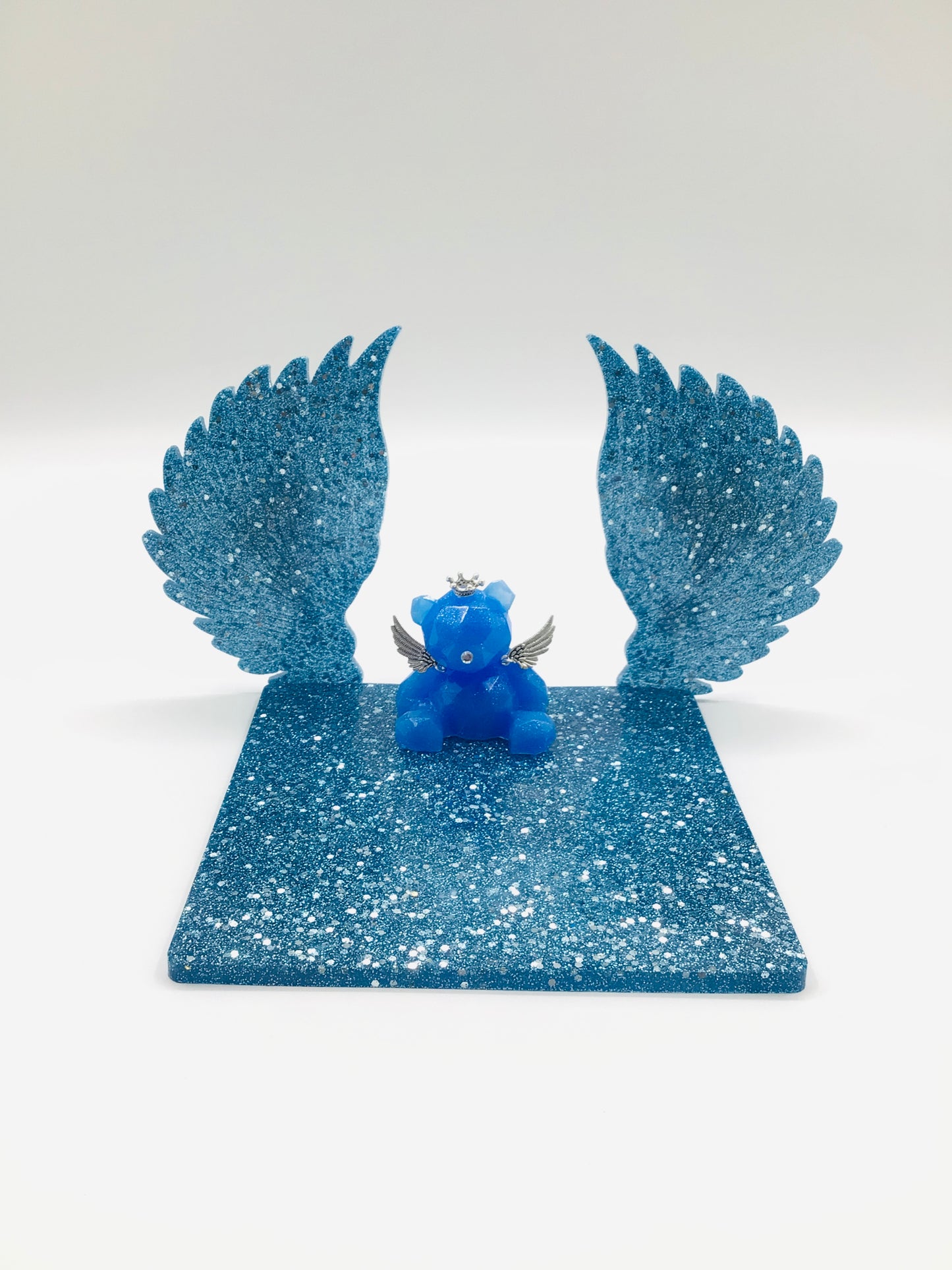 Blue glitter angel base