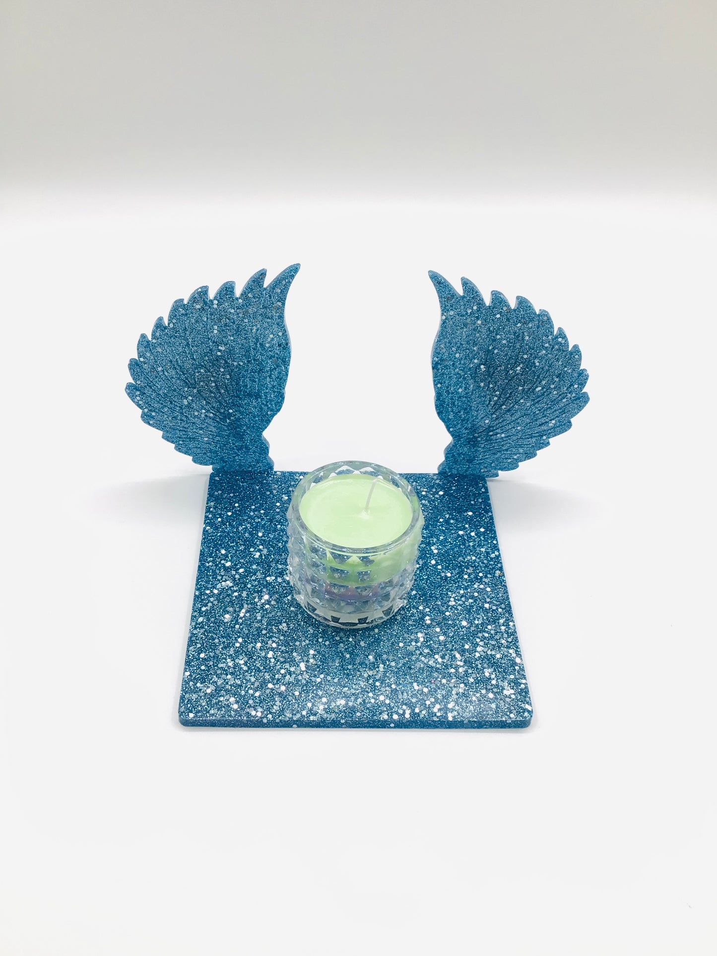 Blue glitter angel base