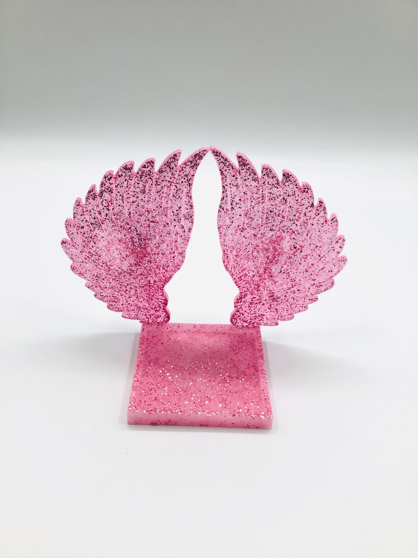 Pink glitter angel tray