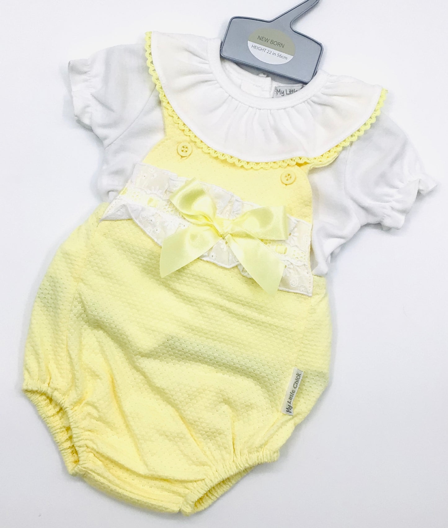 Girls lemon 2pc romper