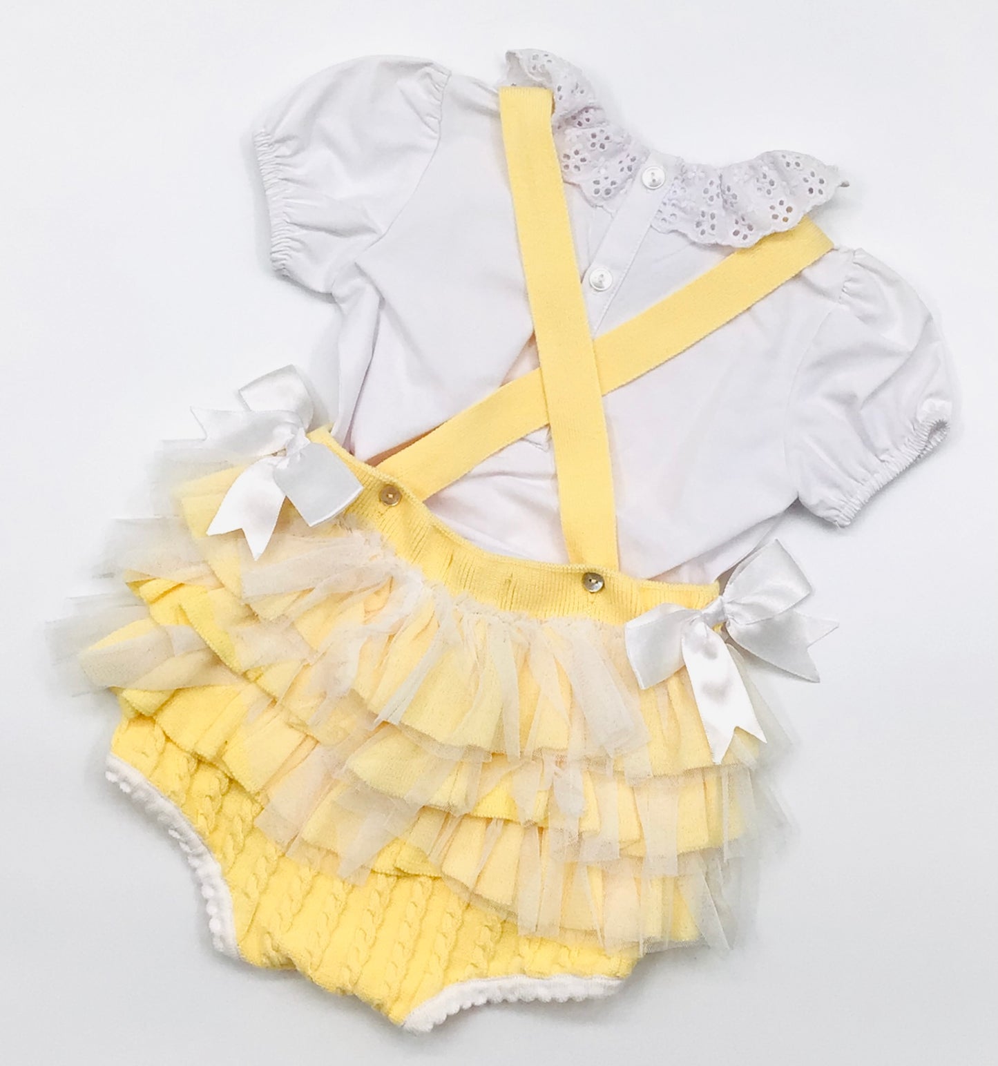 Caramelo Girls lemon knitted bow cake set SALE