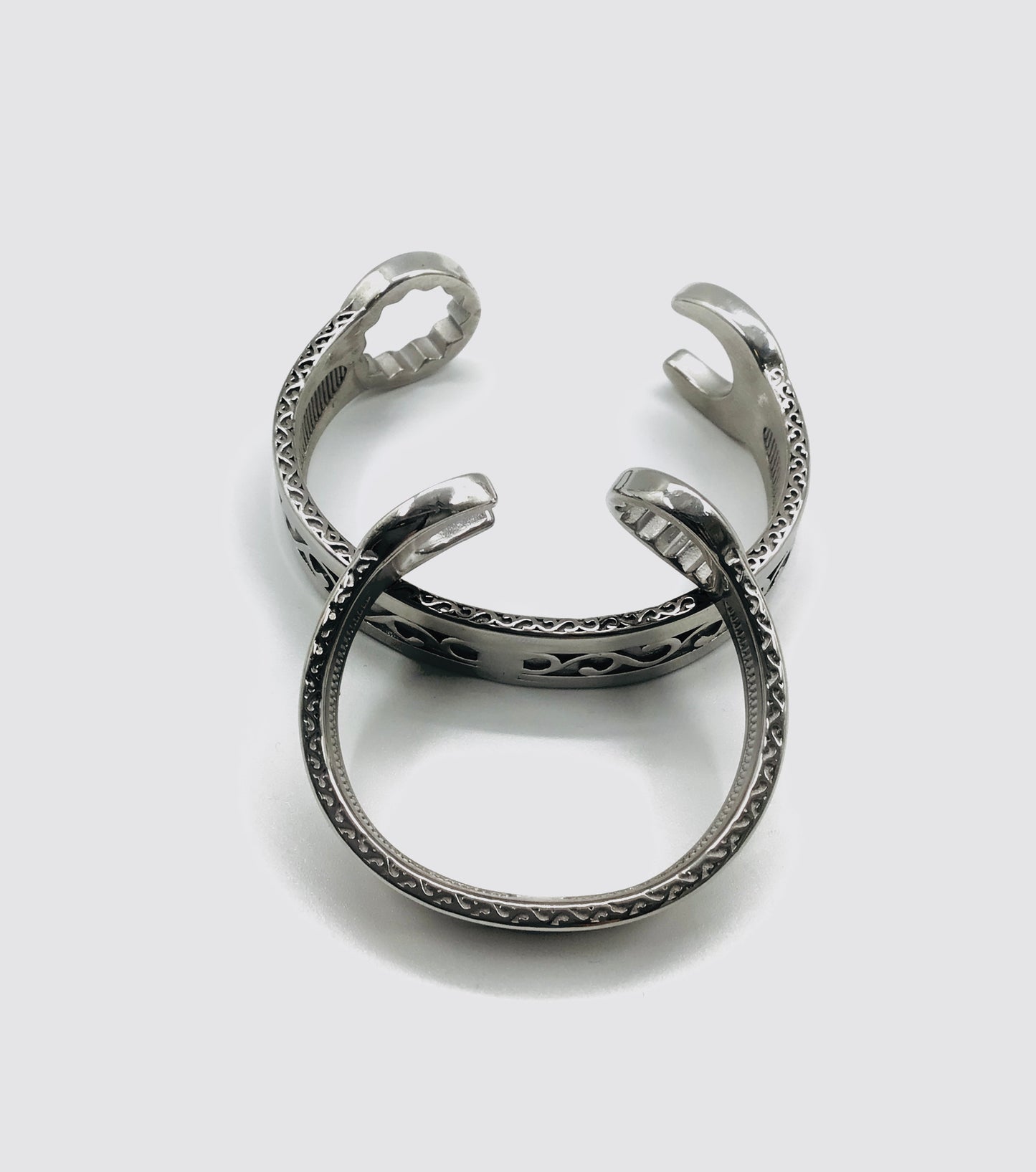 silver spanner bangle