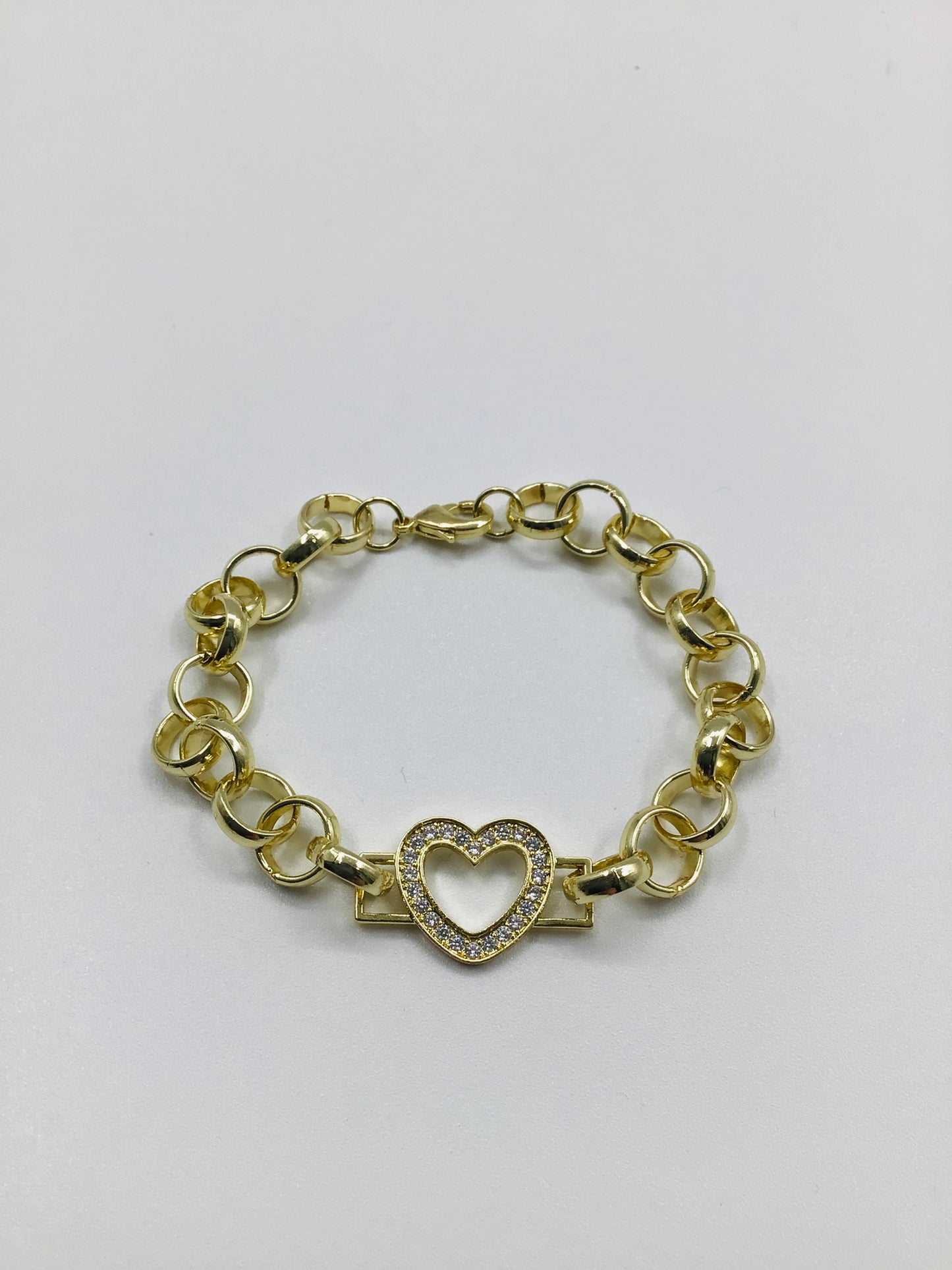 baby and kids Crystal love heart bracelet size 18cm