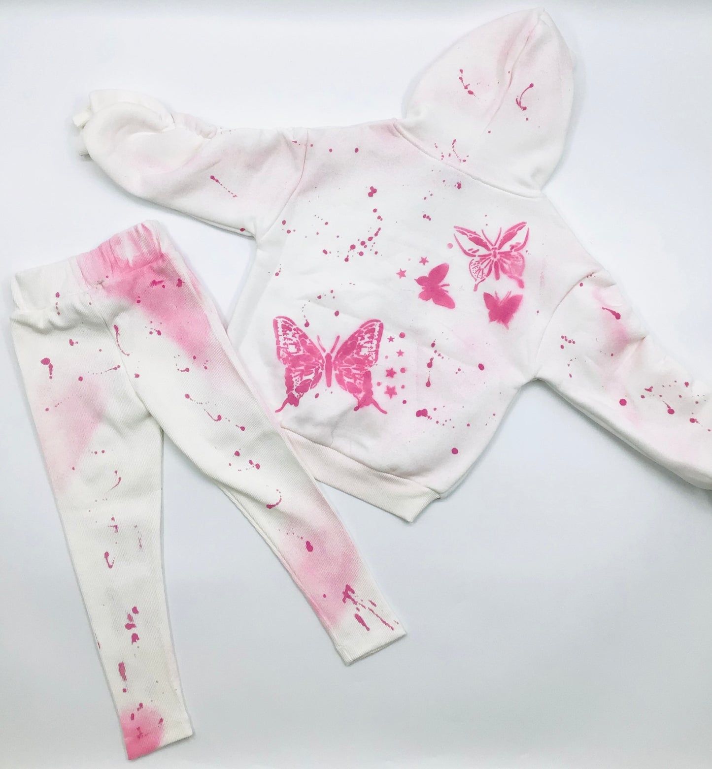 White with pink Butterfly CMH set