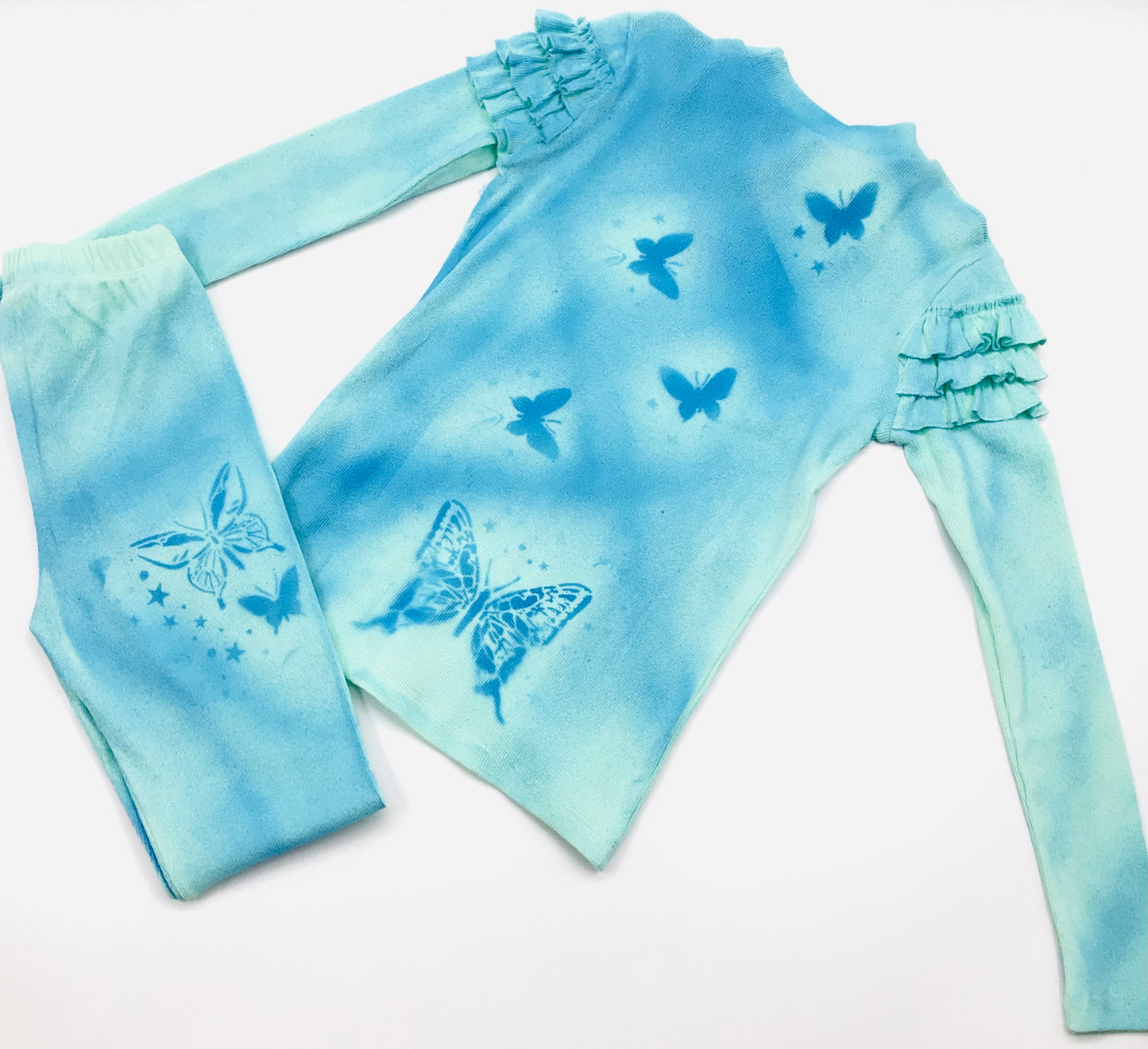 Girls frilly blue butterfly spray CMH set