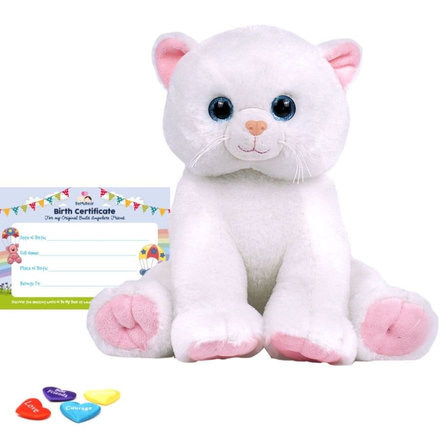 Marshmallow Cat 16" Eco Animal Skin build a bear full kit