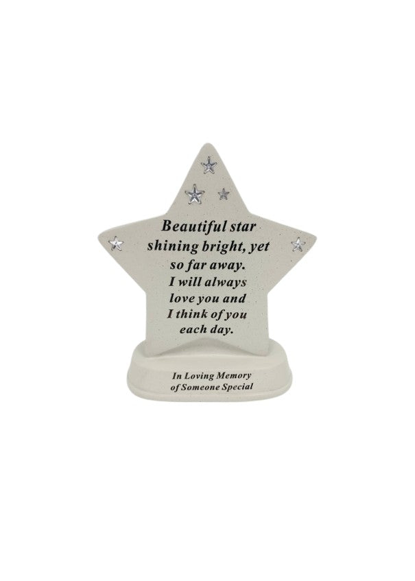 Someone Special diamante star memorial plaque.