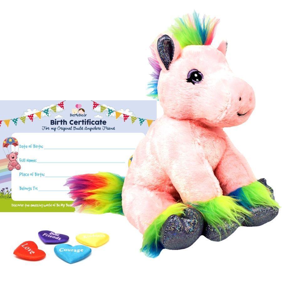 Pretty Pink Pony 8" Eco Animal Skin build a bear full kit.