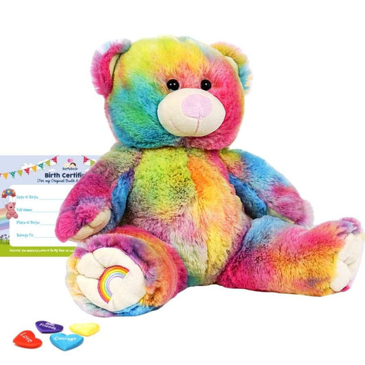 Rainbow 16" Bear Skin build a bear full kit