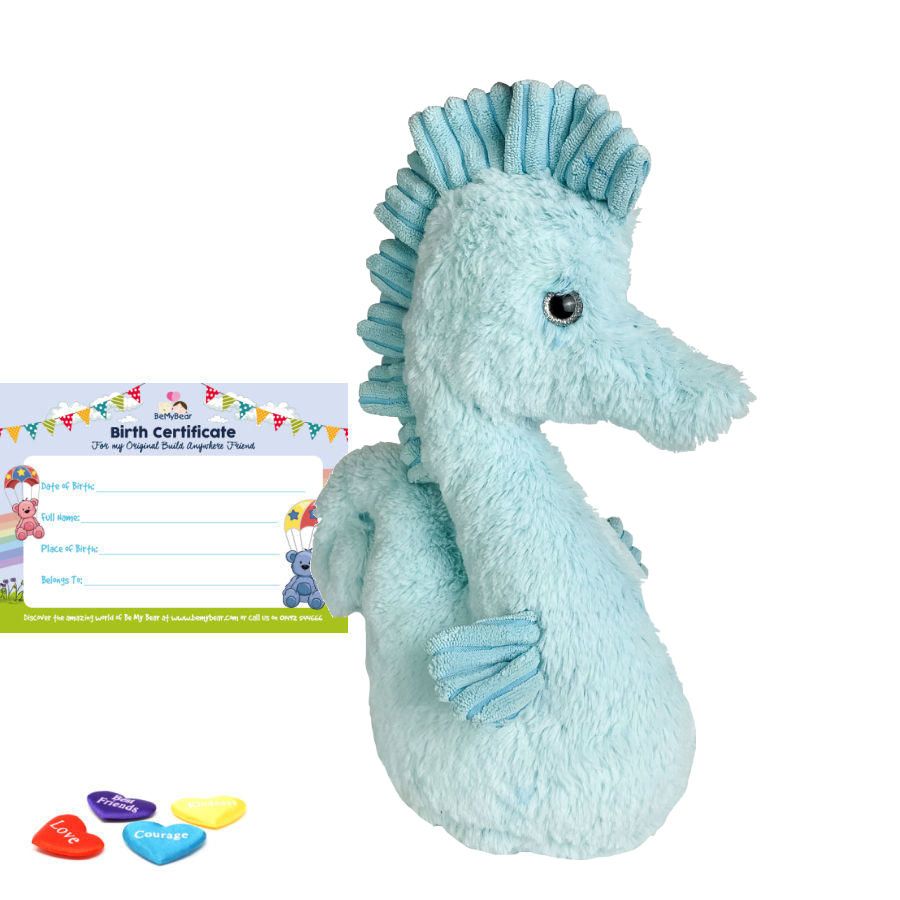 Seafoam the Seahorse 16" Eco Animal Skin build a bear full kit