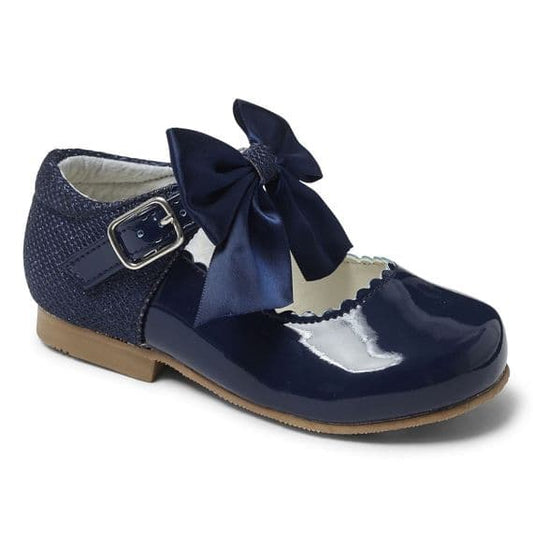 SALE - Sevva Girls Kristy Mary Jane Patent Shoe - Navy