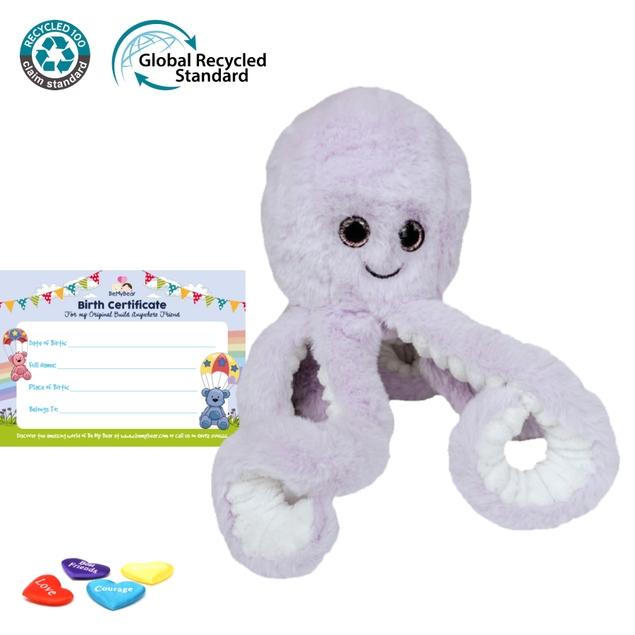 Ozzy the Eco Octopus 8" Skin build a bear full kit.