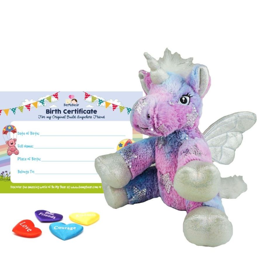 Stardust Unicorn 8" Mythical Skin build a bear full kit.